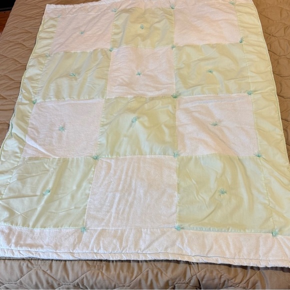 Handmade Toddler Frog Themed Reversible Quilted Texture Blanket Nursery 35 X 44 - Picture 13 of 13